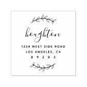 Het handgetekende Adres van de Naam van de Familie Zelfinktende Stempel (Design)