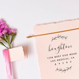 Het handgetekende Adres van de Naam van de Familie Zelfinktende Stempel