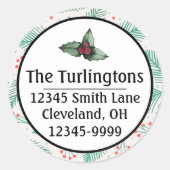 Het handgetekende Adres van de Terugkeer van de Ta Ronde Sticker (Voorkant)