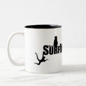 Het handige apenontwerp op koffie-mok tweekleurige koffiemok (Links)