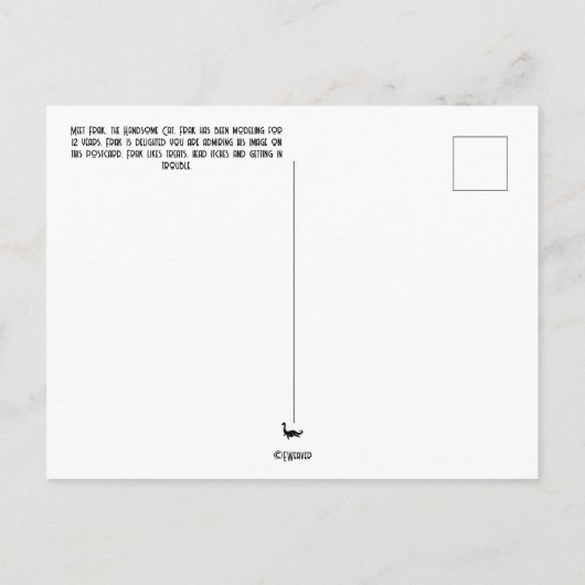 Het handige Briefkaart van de kat doorknippen (Achterkant)