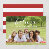 Het handschrift gelooft de Kaart van de Foto van (Voorkant / Achterkant)