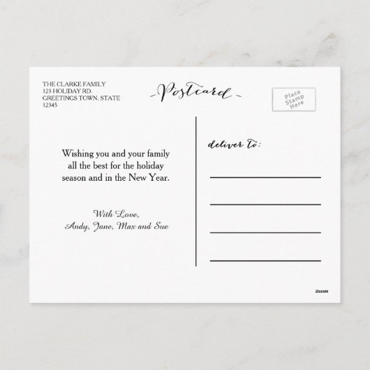 Het handschrift gelooft het Briefkaart van de Foto (Achterkant)