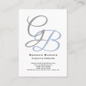 Het handschrift moderne, vette, platte monogram mi visitekaartje (Voorkant)