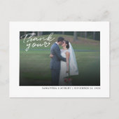 Het handschrift van de Foto van het huwelijk Dank  Briefkaart (Voorkant)