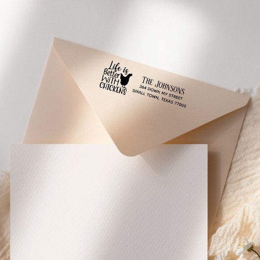 Het handsscriptleven is beter met kippen  zelfinktende stempel