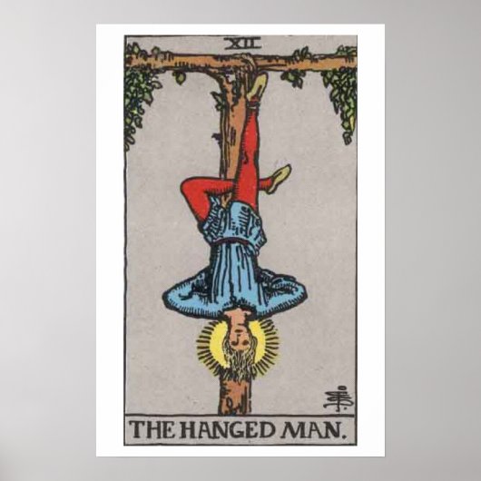Het Hanged Man Tarot Kaart Poster (Voorkant)