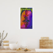 Het Hanged Man Tarot Kaart Psychedelic Poster (Keuken)