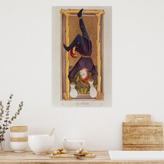 Het Hanged Man, tarotkaart, Frans Poster (Keuken)
