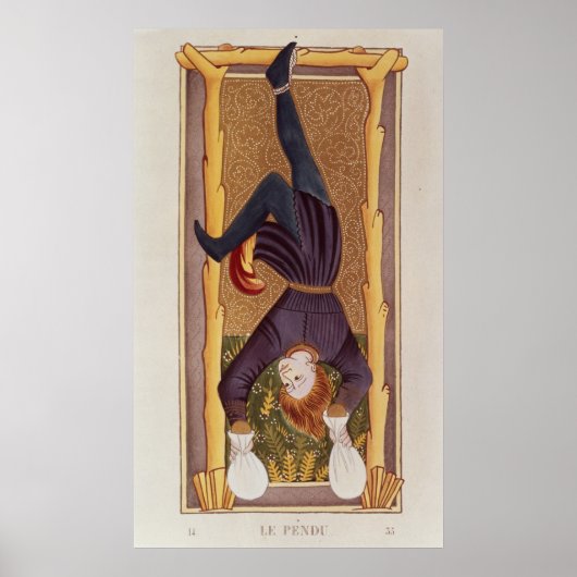 Het Hanged Man, tarotkaart, Frans Poster (Voorkant)