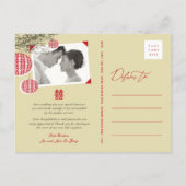 Het hangen Chinese Dubbele Xi Lantaarns op Vertakk Aankondigingskaart (Achterkant)