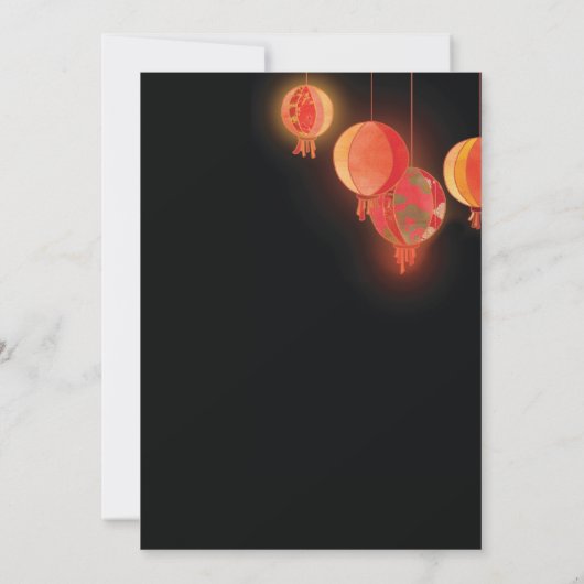 Het hangen de Lantaarns van het Papier Band bewaar Save The Date (Achterkant)