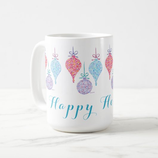 Het hangen de Mok van het Koffiekoffie van Ornamen (Voorkant links)