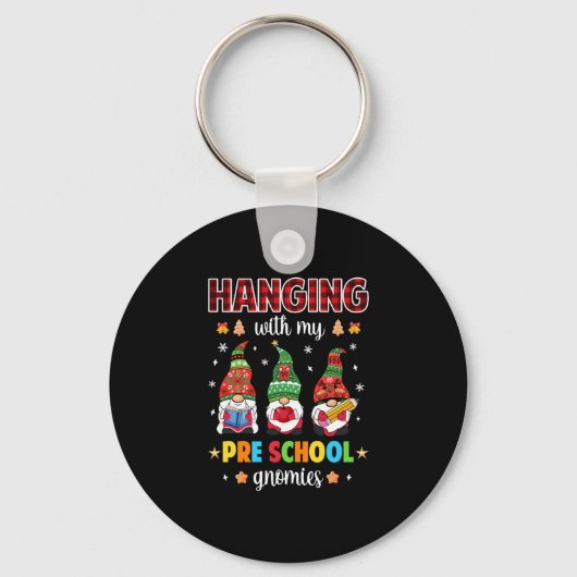 Het hangen met Mijn pre-School Gnomen Kerstmis Sleutelhanger (Voorkant)