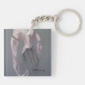 Het hangen ondersteboven gevormde sleutelhanger (Achterkant)