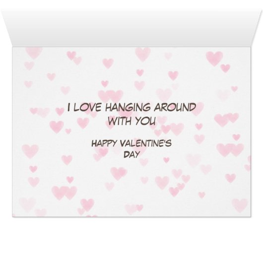 Het hangen rond de Kaart van de Valentijn van Groe (Binenzijde Horizontaal (Onderkant))