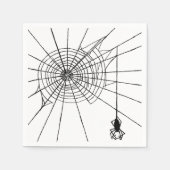 Het hangen van Spider in een Web Gothic Halloween Servetten (Voorkant)