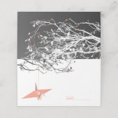 Het hangende Perzische Origami Paper Cranes Asian  Plaatskaartje (Buitenkant ongevouwen)