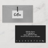 Het hangende Word van de Nota voorbij koffie Punch Klantenkaartje (Voorkant / Achterkant)
