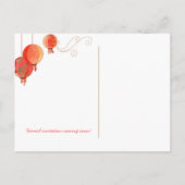 Het Hanging Lantaarns Bieden Foto sparen de Datum Aankondigingskaart (Achterkant)