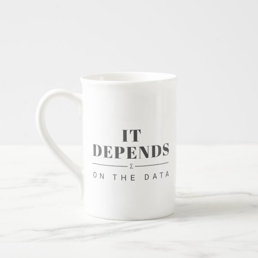 Het hangt af van de Data Bone China Mok (Links)