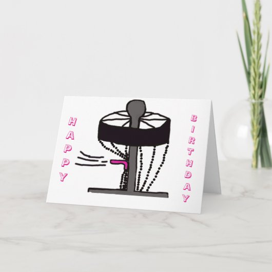 Het Happy Birthday Disc Golf wenskaart Kaart (Voorkant)