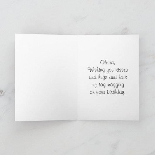 Het Happy Birthday Golden Doodle Puppy van Olivia Kaart (Binnen)