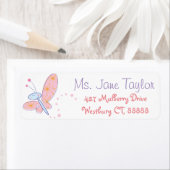 Het Happy Butterfly Baby shower Etiket (Insitu)