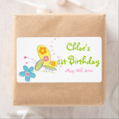 Het Happy Butterfly Verjaardag Water Bottle Label (Insitu)