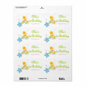 Het Happy Butterfly Verjaardag Water Bottle Label (Full Sheet)