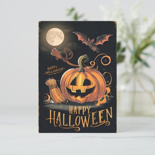 Het Happy Halloween Wenskaart #2 Kaart (Staand voorkant)