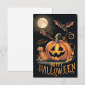Het Happy Halloween Wenskaart #2 Kaart (Voorkant / Achterkant)