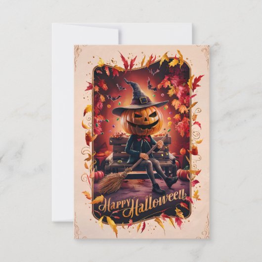 Het Happy Halloween Wenskaart #4 Kaart (Voorkant)