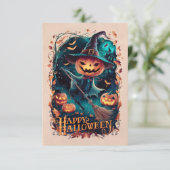 Het Happy Halloween Wenskaart #5 Kaart (Staand voorkant)