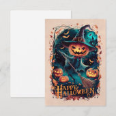 Het Happy Halloween Wenskaart #5 Kaart (Voorkant / Achterkant)