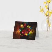 Het Happy Holiday Wreath Wenskaart Kaart (Gele Bloem)