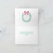 Het Happy Holiday Wreath Wenskaart Kaart (Binnen)