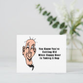 Het happy hour van een oud Man Briefkaart (Staand voorkant)