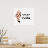 Het happy hour van een oud Man Poster (Keuken)