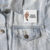 Het happy hour van een oud Man Vierkante Button 5,1 Cm (In situ)