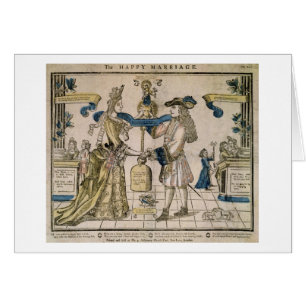 Het Happy Marriage (stencil gekleurd houtsnip)