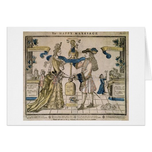 Het Happy Marriage (stencil gekleurd houtsnip) (Voorkant Horizontaal)