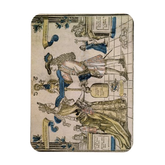 Het Happy Marriage (stencil gekleurd houtsnip) Magneet (Verticaal)