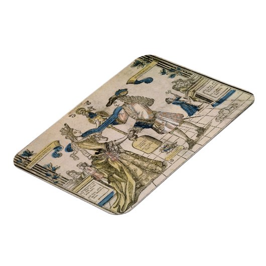 Het Happy Marriage (stencil gekleurd houtsnip) Magneet (Linkerzijde)