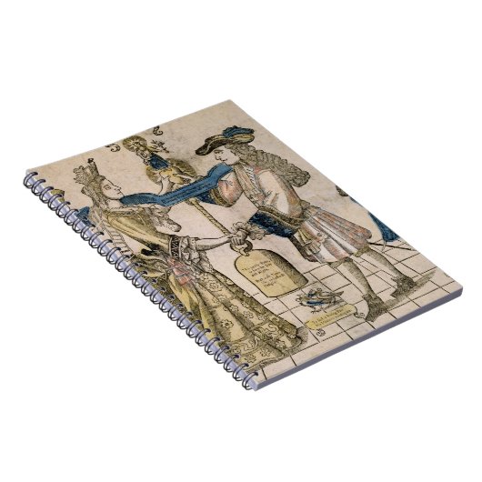 Het Happy Marriage (stencil gekleurd houtsnip) Notitieboek (Rechterzijde)