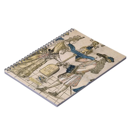 Het Happy Marriage (stencil gekleurd houtsnip) Notitieboek (Linkerzijde)