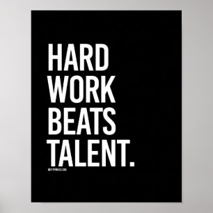 Het harde werk slaat Talent - de Geschiktheid van  Poster