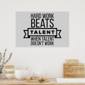 Het harde werk slaat talent wanneer het talent poster (Keuken)