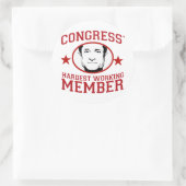 Het hardst werkende lid van het Congres Ronde Sticker (Tas)
