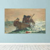 Het haringnet, 1885 (olie op doek) canvas afdruk (Insitu (Houten vloer))